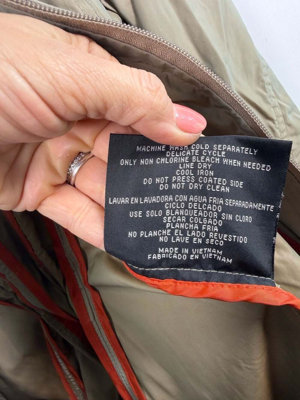 Trench Coat Cole Haan Jacket Womens Large - Picture 7 of 9